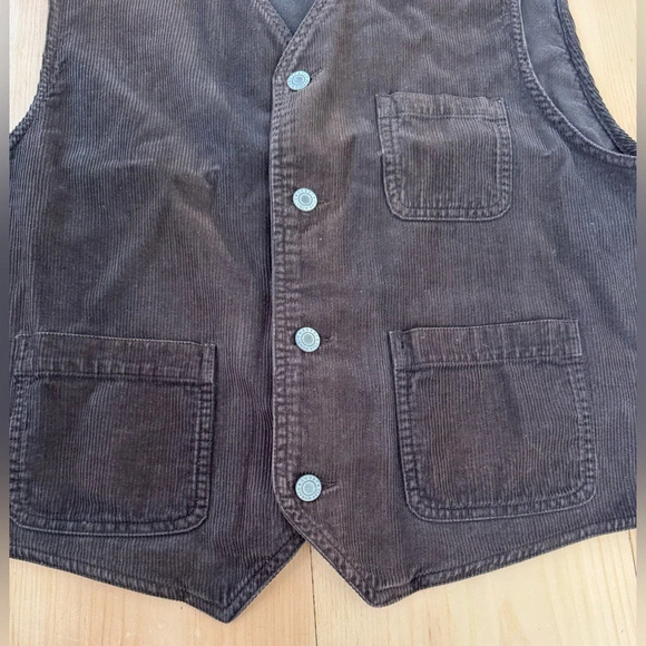Vintage Men’s Club Monaco Corduroy Timeless Tailored 3 Pocket 4 Button Vest - Picture 4 of 10